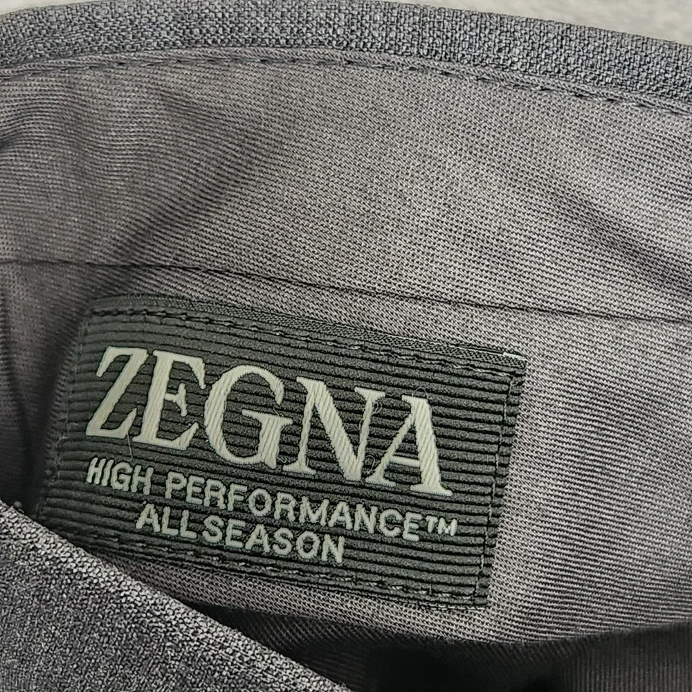 New CURRENT Zegna Gray Wool 5-Pocket Flat Front Flaws Pants Grey 34 X 31 Slacks